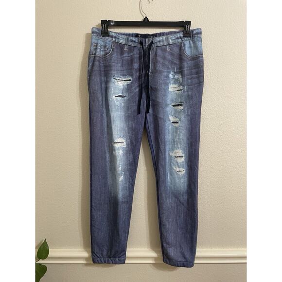 Guess, Blue “jean” Sweatpants, Wonens Size Large - Picture 1 of 5